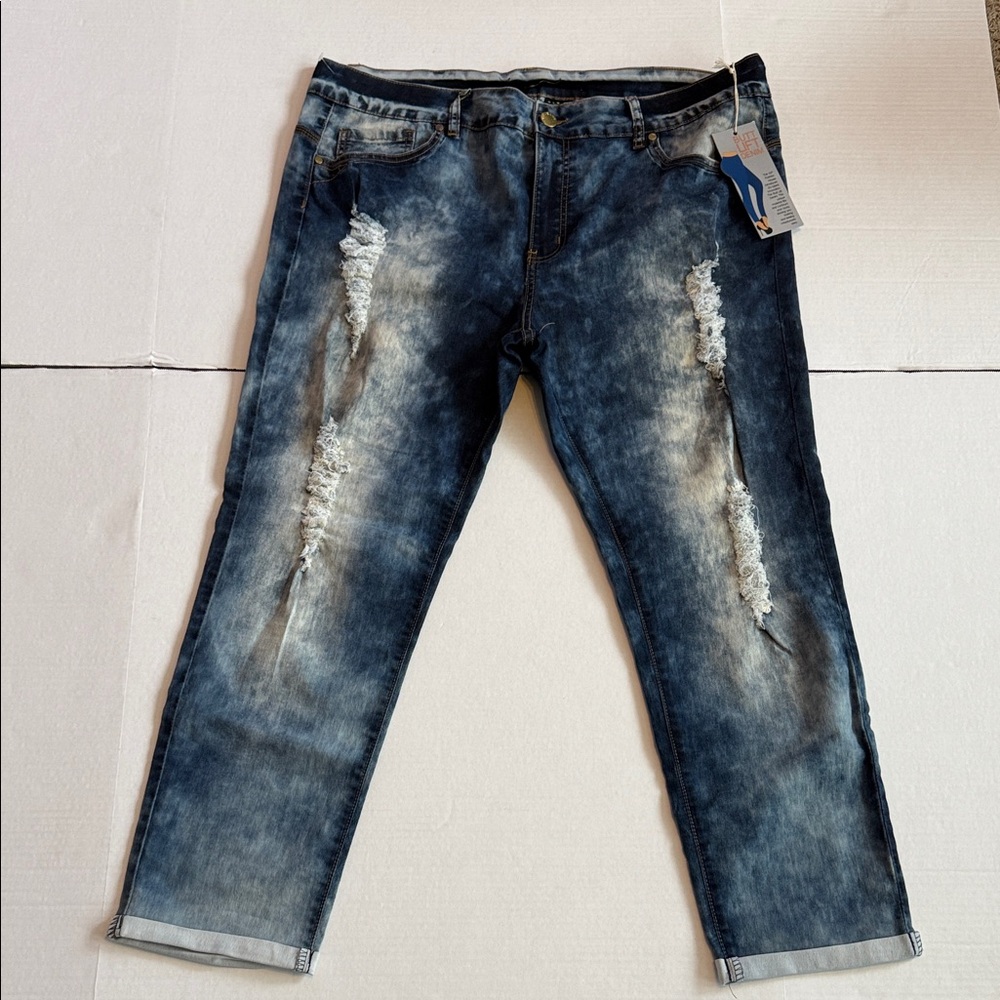 VIP Blue Distressed Women's Butt Lift Denim
